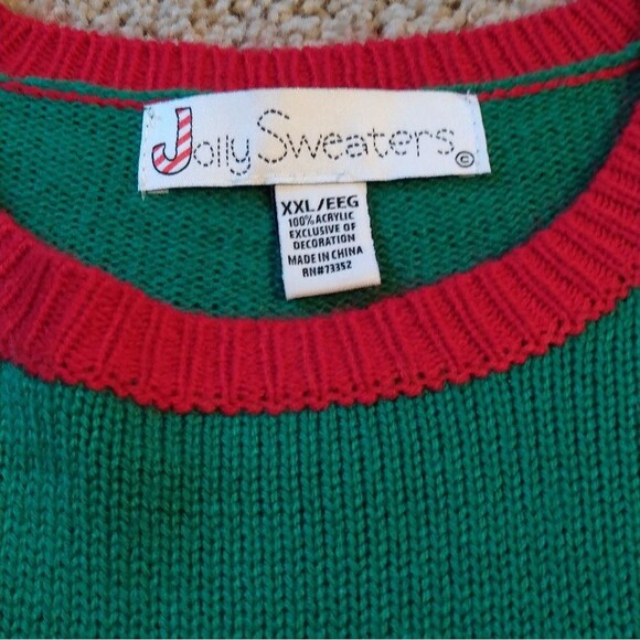 Christmas Holiday Ugly Embellished Beverage Holder Sweater - Picture 8 of 8